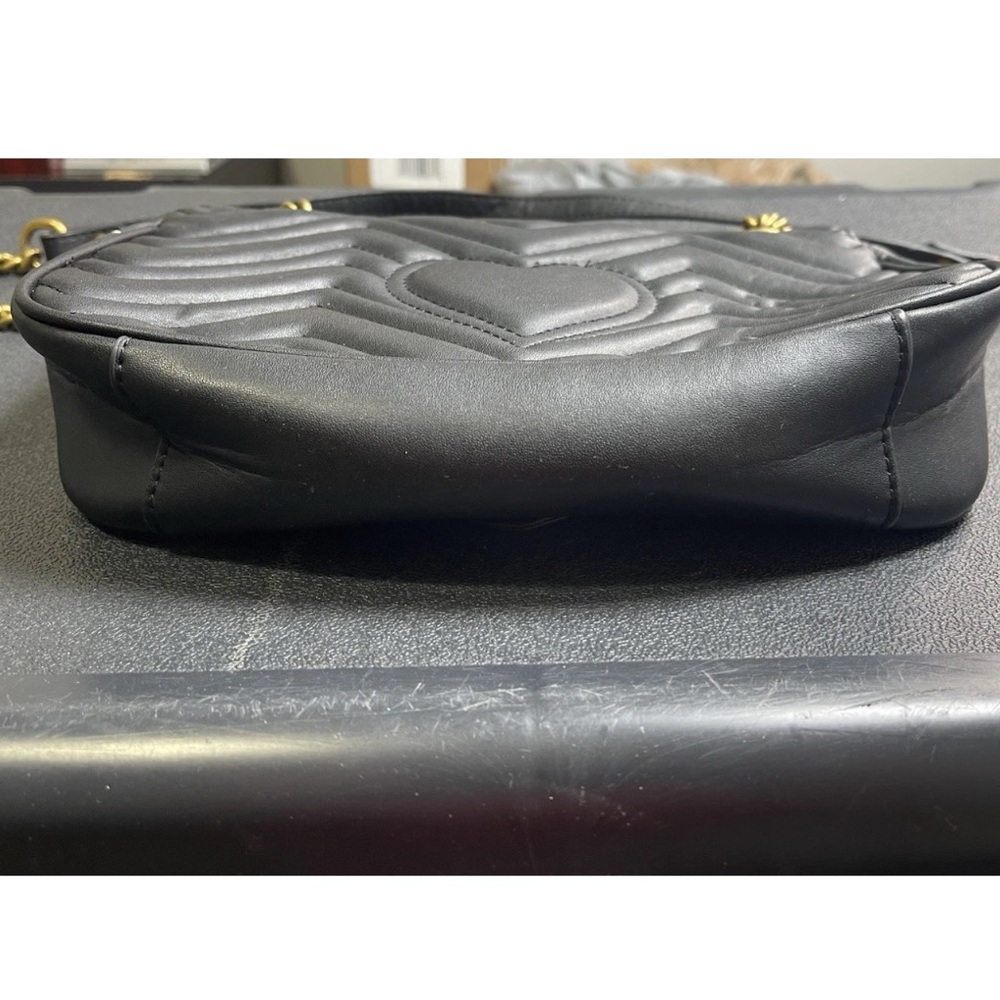 Gucci GG Marmont Leather Black Shoulder Bag/ crossbody purse - Picture 8 of 16